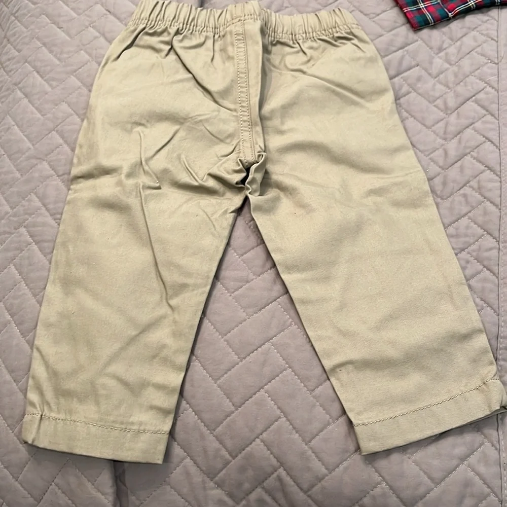 Carter Baby 2-Piece Plaid Button-Front Top & Pant Set/NWT/12M